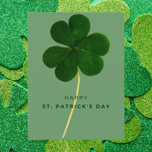 St. Patrick's Day mit realistischer Klemme Postkarte