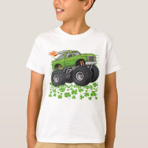St Patrick's Day Monster LKW Kleeblatt für Jungen