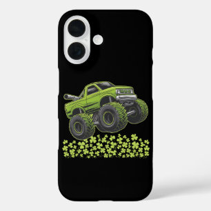 St Patricks Day Monster Truck Glücksklee iPhone 16 Hülle