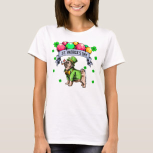 St Patricks Day Mops Dog Leprechaun irisch T-Shirt