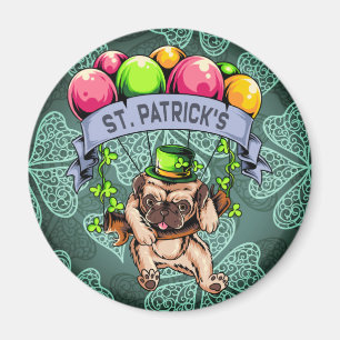 St. Patrick's Day Mops Magnet