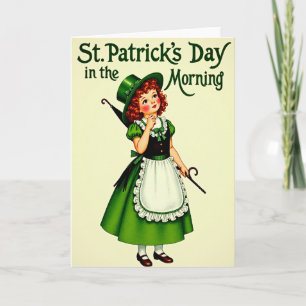 St. Patrick's Day Morgengrußkarte Karte