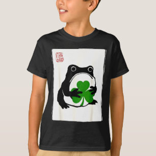 St. patricks day mürrischer Frosch Kleeblatt japan T-Shirt