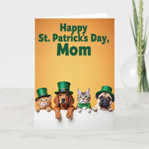 St. Patricks Day-Mutter-Tierkarte Karte