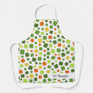 ST Patricks Day NAME Colorful Irish Kleeblatts Spa Schürze