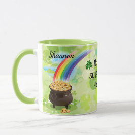 St. Patrick's Day Name Leprechaun Tasse