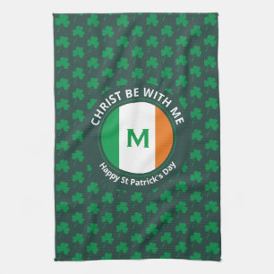 St Patricks Day Name Monogram Kleeblatt Geschirrtuch