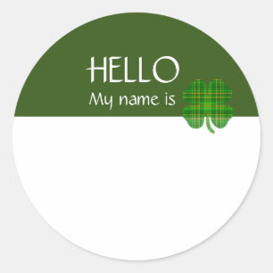 St. Patrick's Day Name Tag Abzeichen Aufkleber