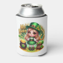 St. Patrick's Day Niedlich Animated Girl Leprechau Dosenkühler