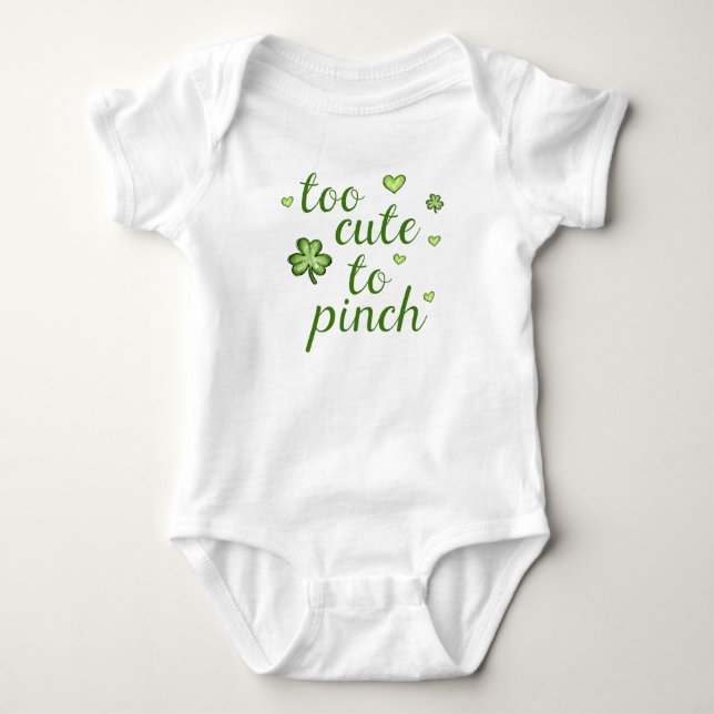 St. Patricks Day Niedlich Green zu Niedlich zum Pi Baby Strampler (Vorderseite)