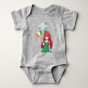 St. Patrick's Day niedlich, Irish Anime Klasse Baby Strampler