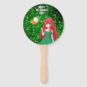 St. Patrick's Day niedlich, Irish Anime Klasse Fächer