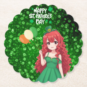 St. Patrick's Day niedlich, Irish Anime Klasse Untersetzer