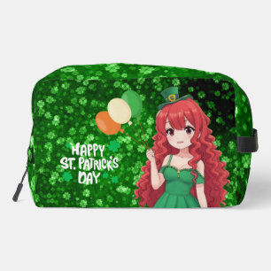 St. Patrick's Day niedlich, Irish Anime Klasse Waschbeutel