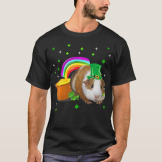 St Patricks Day Niedliche Guinea Pig Irish Kleebla T-Shirt