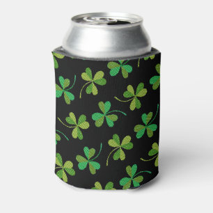 St Patricks Day Niedliches Kleeblatt Muster Green  Dosenkühler