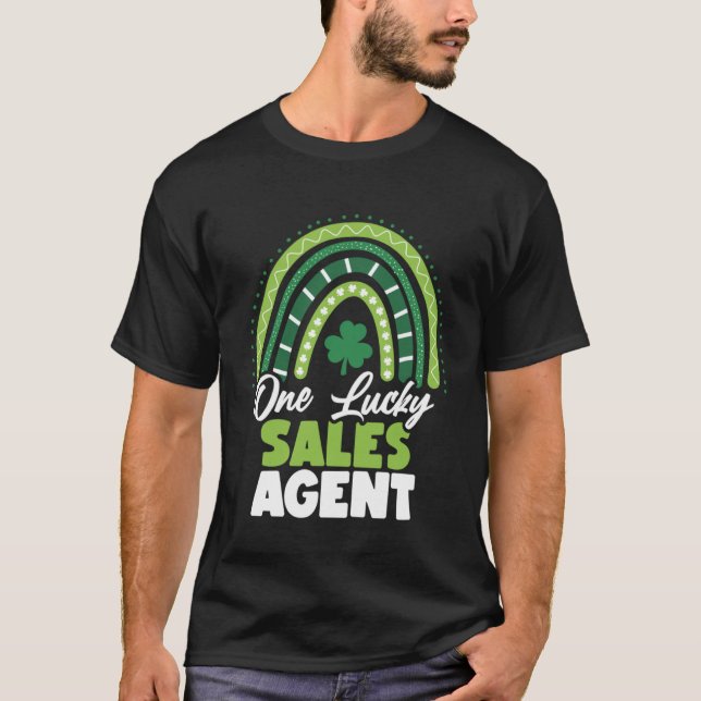 St Patricks Day One Lucky Sales Agent T-Shirt (Vorderseite)