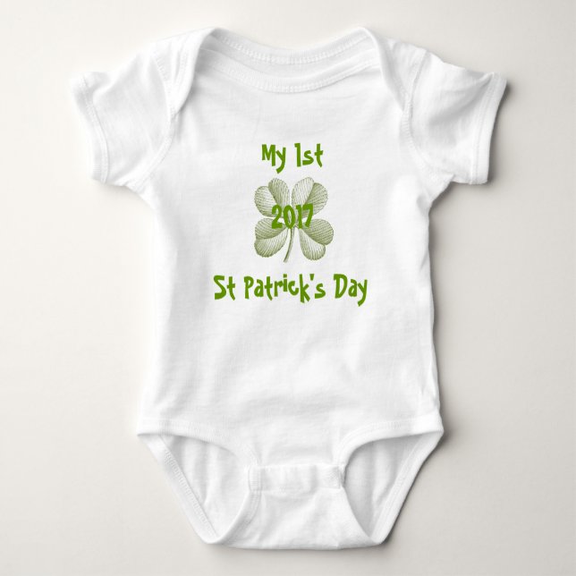 St Patrick's Day Onsie für das Baby Strampler (Vorderseite)