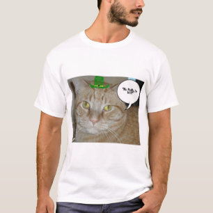 St Patricks Day Orange Tabby Cat T-Shirt