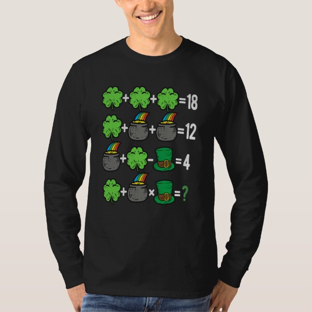 St Patricks Day Order of Operations Math Teacher S T-Shirt (Vorderseite)