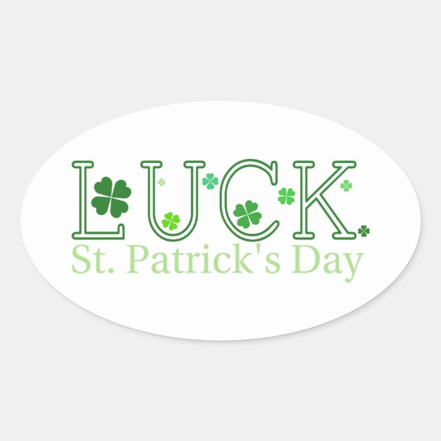 St. Patrick's Day Ovaler Aufkleber (Vorderseite)