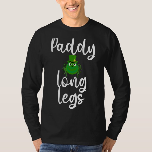 St Patrick's Day Paddy Long Legs Green Spider T-Shirt (Vorderseite)