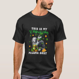 St Patrick's Day Pajama Shirt Gnome Bartded Collie