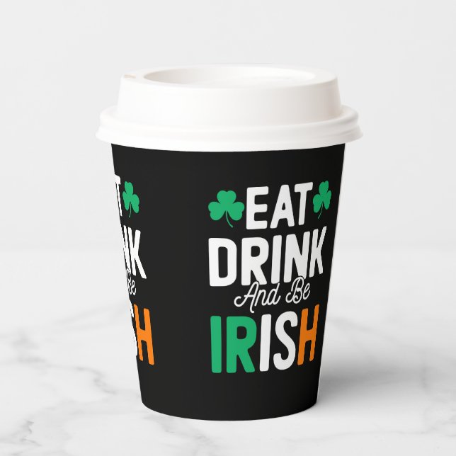 St Patrick's Day Paper Cups Pappbecher (Rückseite)
