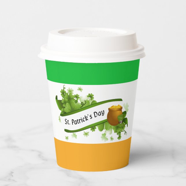 St Patrick's Day Paper Cups Pappbecher (Links)