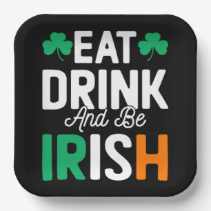 St Patrick's Day Paper Plate Pappteller