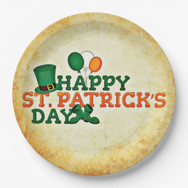 St. Patrick's Day Pappteller (Vorderseite)