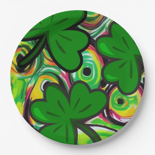 St. Patrick's Day Pappteller (Vorderseite)