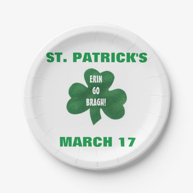 ST. PATRICK'S DAY PAPPTELLER (Vorderseite)