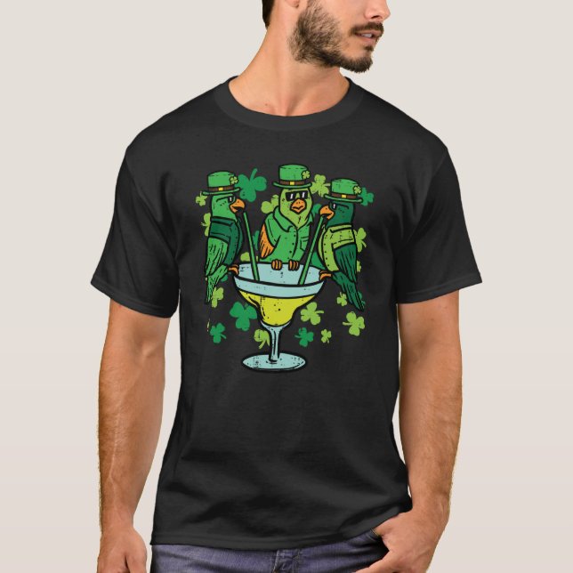 St Patricks Day Parrots Bird Saint Pattys Paddys I T-Shirt (Vorderseite)