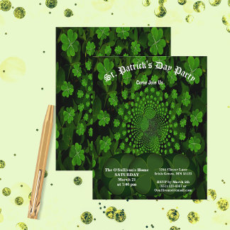 St Patrick's Day Party Clover Kaleidoscope Papier