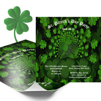 St. Patrick's Day Party Clover Kaleidoskop Fotodruck