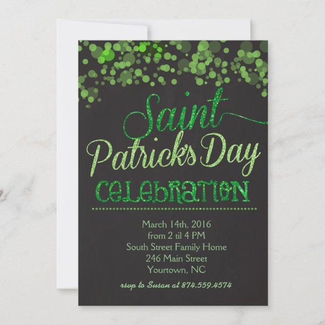 St. Patrick's Day Party Einladung (Vorderseite)