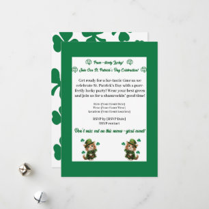 St. Patrick's Day Party Einladung - Cat Lovers