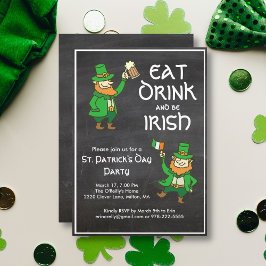 St Patricks Day Party essen Drink Irish Leprechaun Einladung