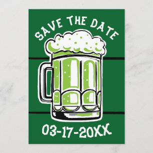St. Patrick's Day Party Green Beer Save the Date