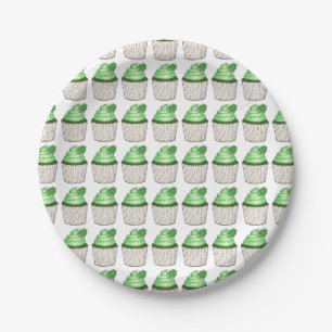 St. Patrick's Day Party Kleeblatt Cupcake Pappteller