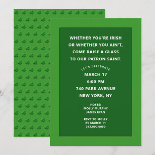 St. Patrick's Day Party lädt ein Einladung