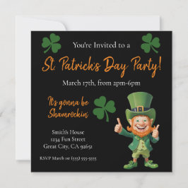St Patrick's Day Party-Leprechaun Einladung