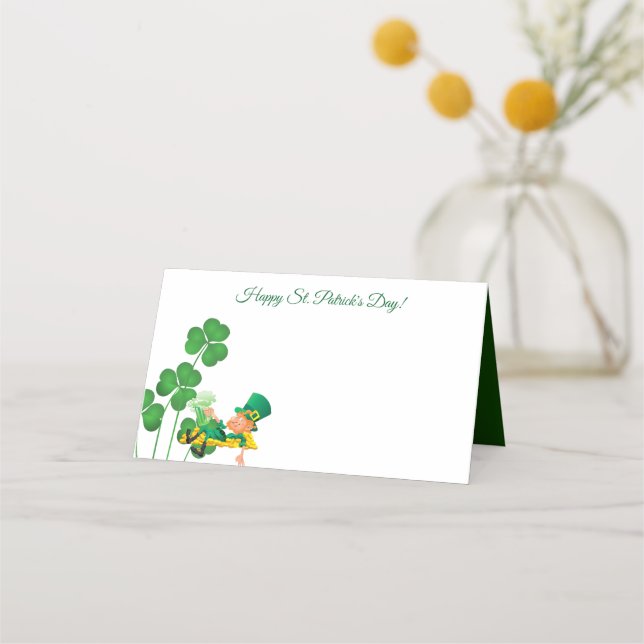 St. Patrick's Day Party Name Platzkarte (Vorderseite)