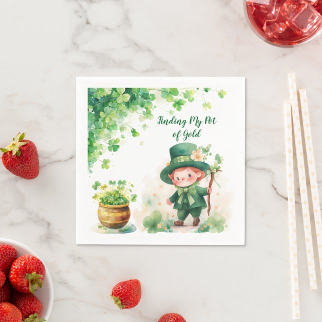 St. Patrick's Day Party Paper Napkin Serviette (Beispiel)