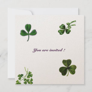 ST. PATRICK'S DAY PARTY Shamrock Champagner Einladung