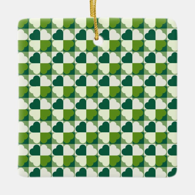St. Patrick's Day Pattern Keramikornament (Vorderseite)