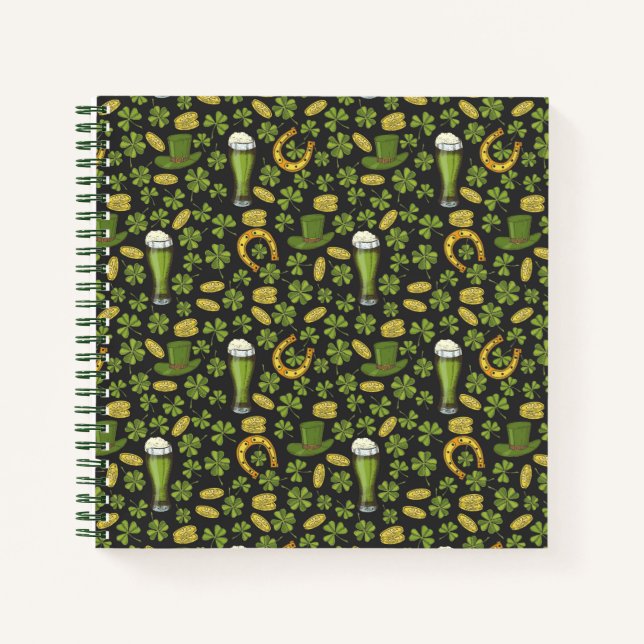 St. Patrick's Day Pattern Notizbuch (Vorderseite)