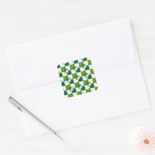 St. Patrick's Day Pattern Quadratischer Aufkleber