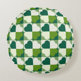 St. Patrick's Day Pattern Rundes Kissen